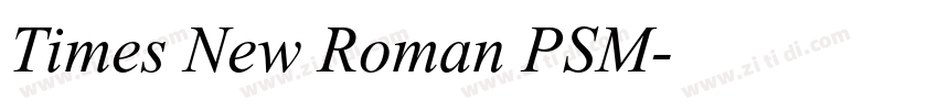 Times New Roman PSM字体转换